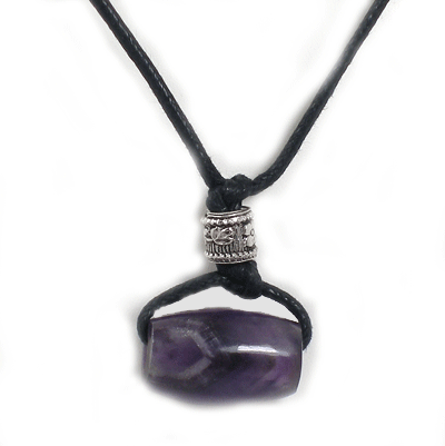 Amethyst Pendant Mothering Rocks Necklace
