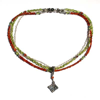 'Autumn' Triple Strand Necklace