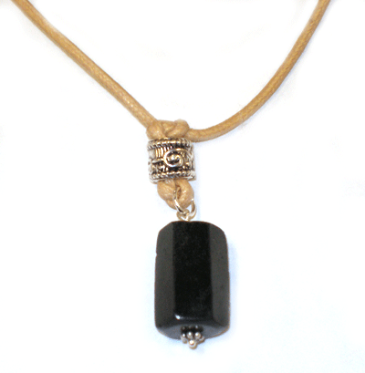 Black Tourmaline Unisex Pendant Parenting Rocks Necklace-