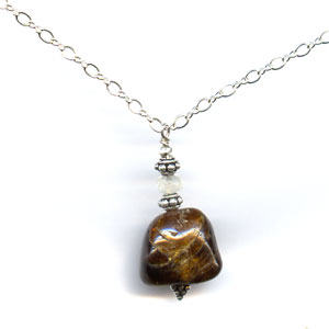 Chocolate Brown Tourmaline Chain Necklace