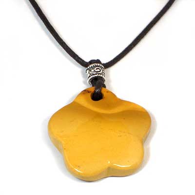 Golden Flower Pendant Mothering Rocks (TM) Nursing Necklace