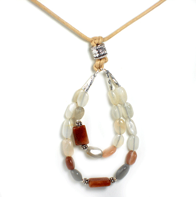 Iridescent Moon Mothering Rocks (TM) Nursing Necklace