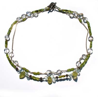 'Sunlit Fern' Double Strand Necklace