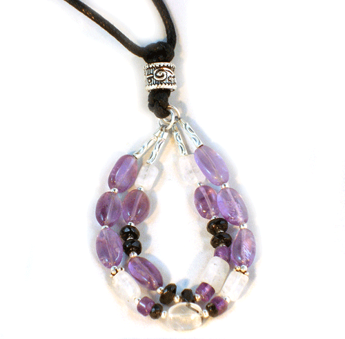 Funky Amethyst Double Loop Mothering Rocks Nursing Necklace