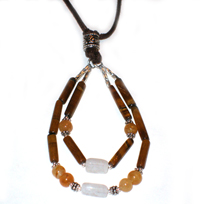 Twinkling Tiger Eye Mothering Rocks Nursing Necklace-