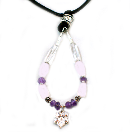 Violet Blossoms Mothering Rocks-Nursing Necklace, eco-friendly jewelry